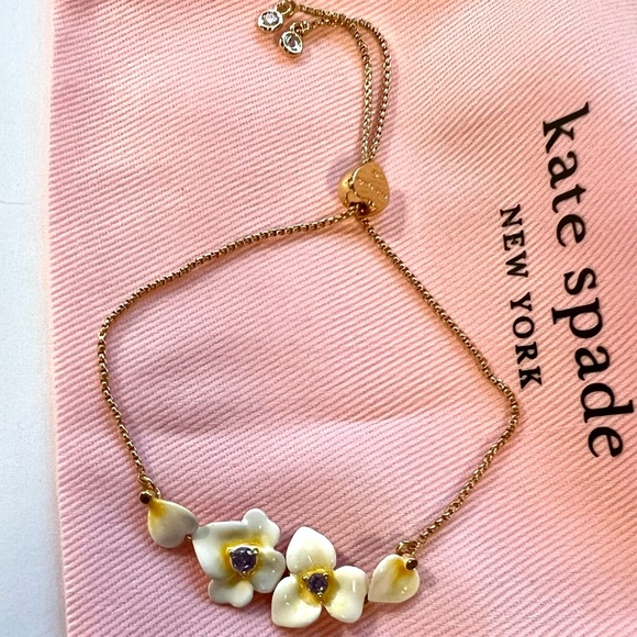 $78 Kate Spade precious pansy slider bracelet - Gift Boxed - Picture 7 of 10